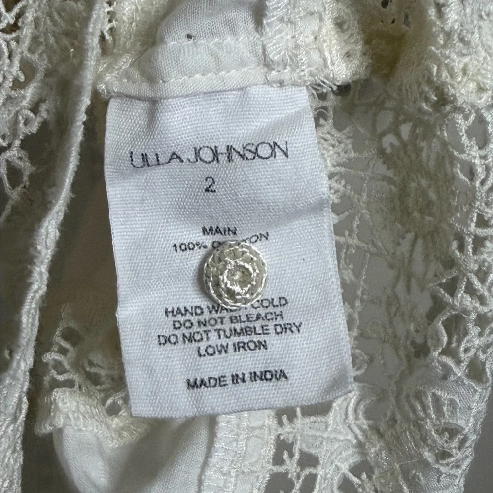 Ulla Johnson Faye Puff Sleeve Blouse in Pristine